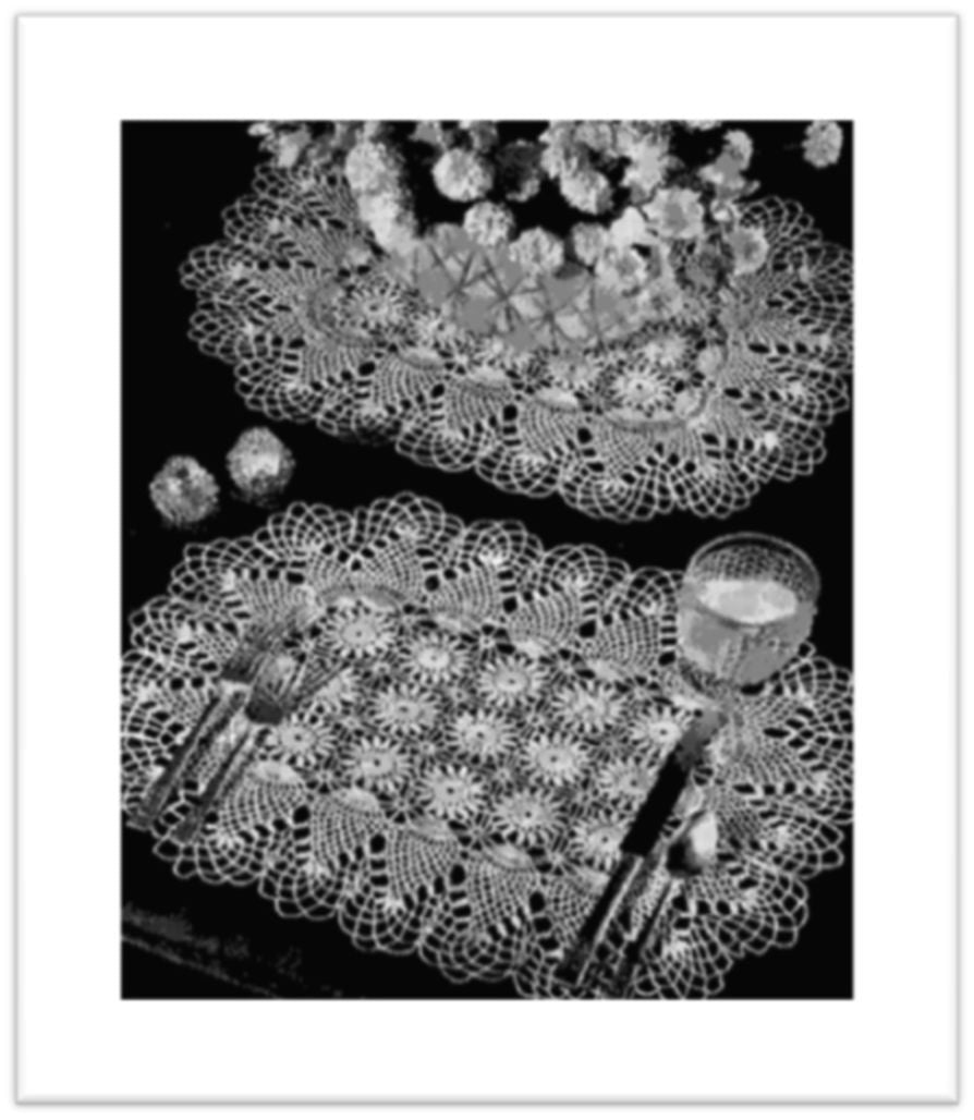 PATTERN #2348 PINEAPPLE BUFFET SET VINTAGE CROCHET