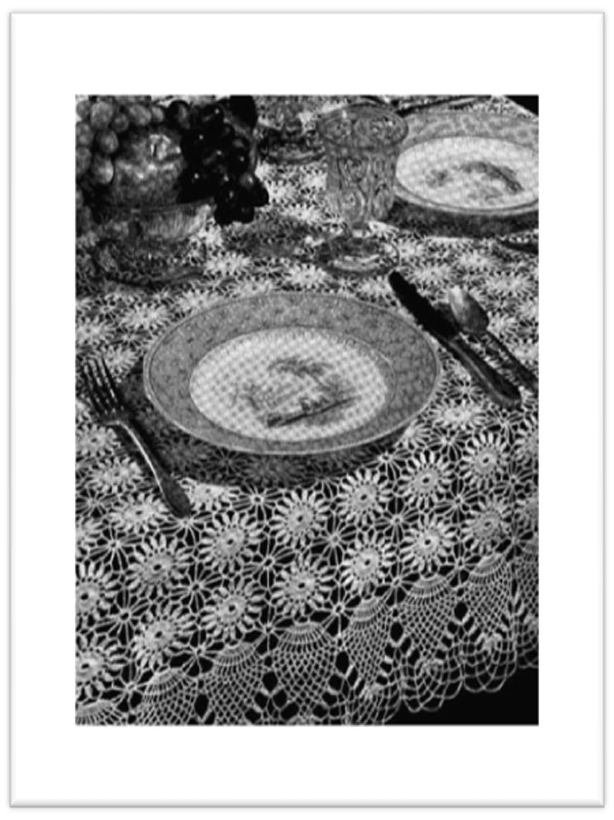 PATTERN #2352 CELIA TABLE CLOTH VINTAGE CROCHET