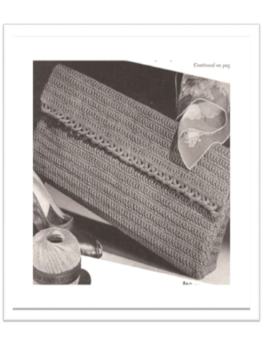 PATTERN #2371 INDIEA CLUTCH VINTAGE CROCHET