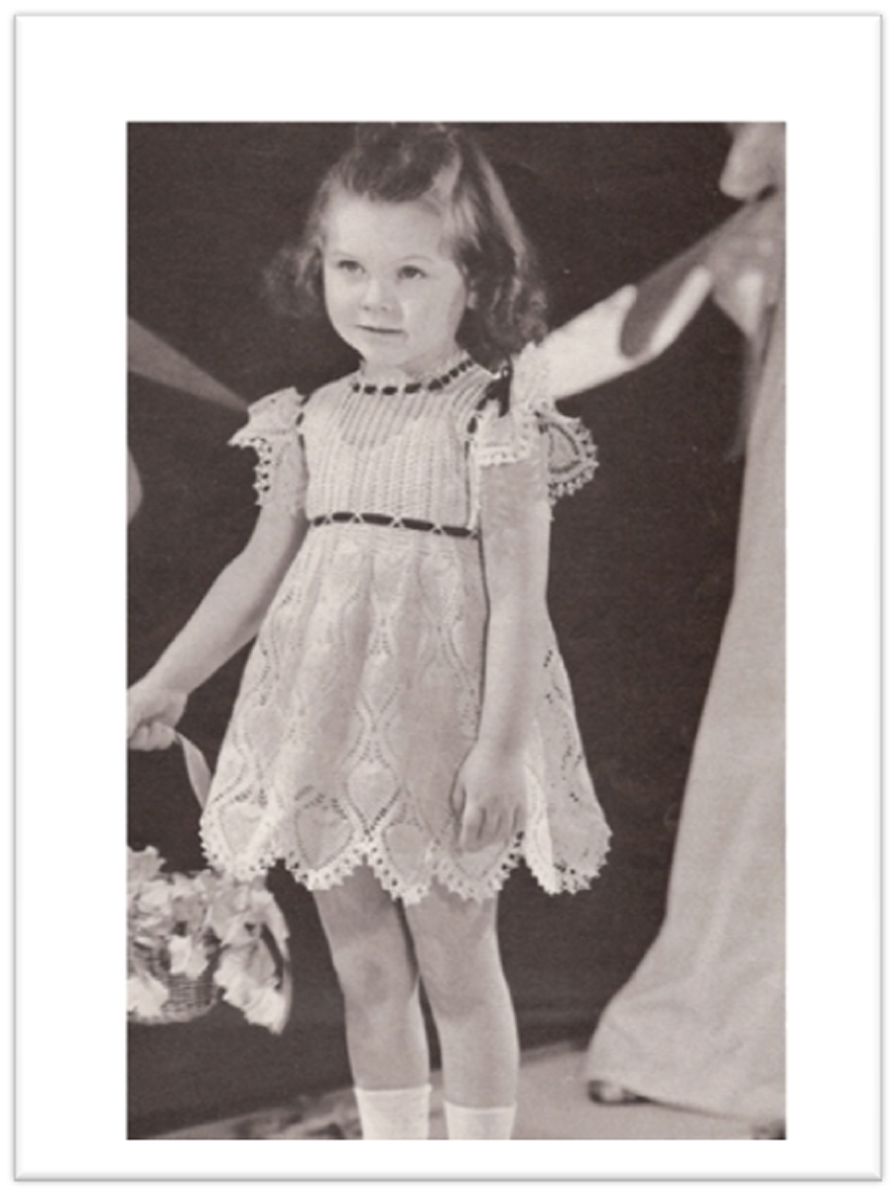 PATTERN #2372 FLOWER GIRL VINTAGE CROCHET
