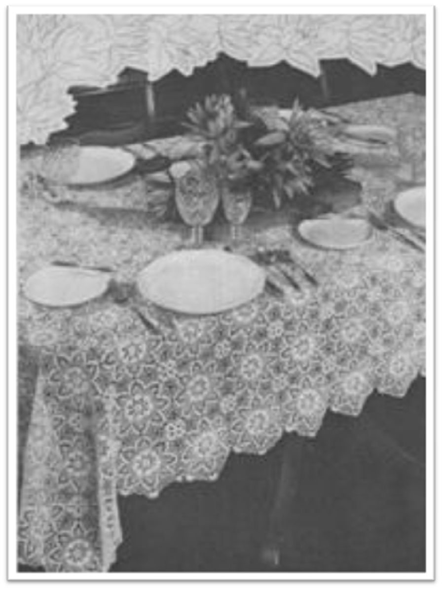 PATTERN #2594 PONT LILLEY TABLECLOTH VINTAGE CROCHET