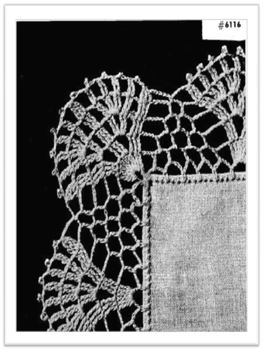 PATTERN #2601 CORNER EDGING VINTAGE CROCHET