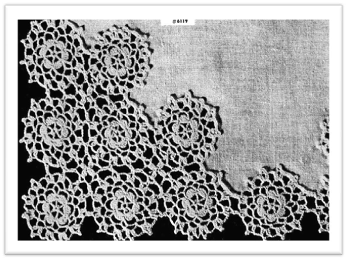 PATTERN #2604 FLOWER EDGING VINTAGE CROCHET