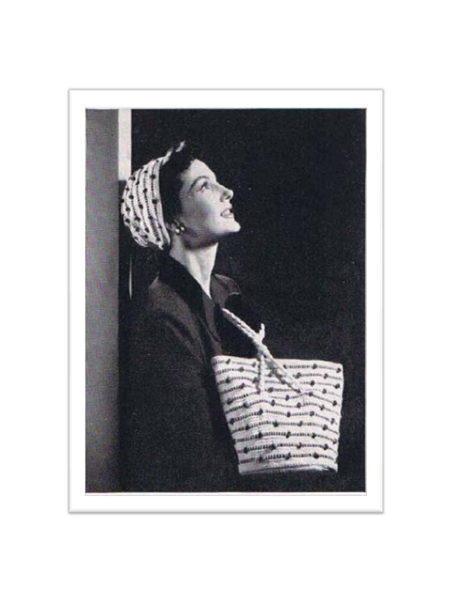 PATTERN #2618 HAT AND BAG SET VINTAGE CROCHET