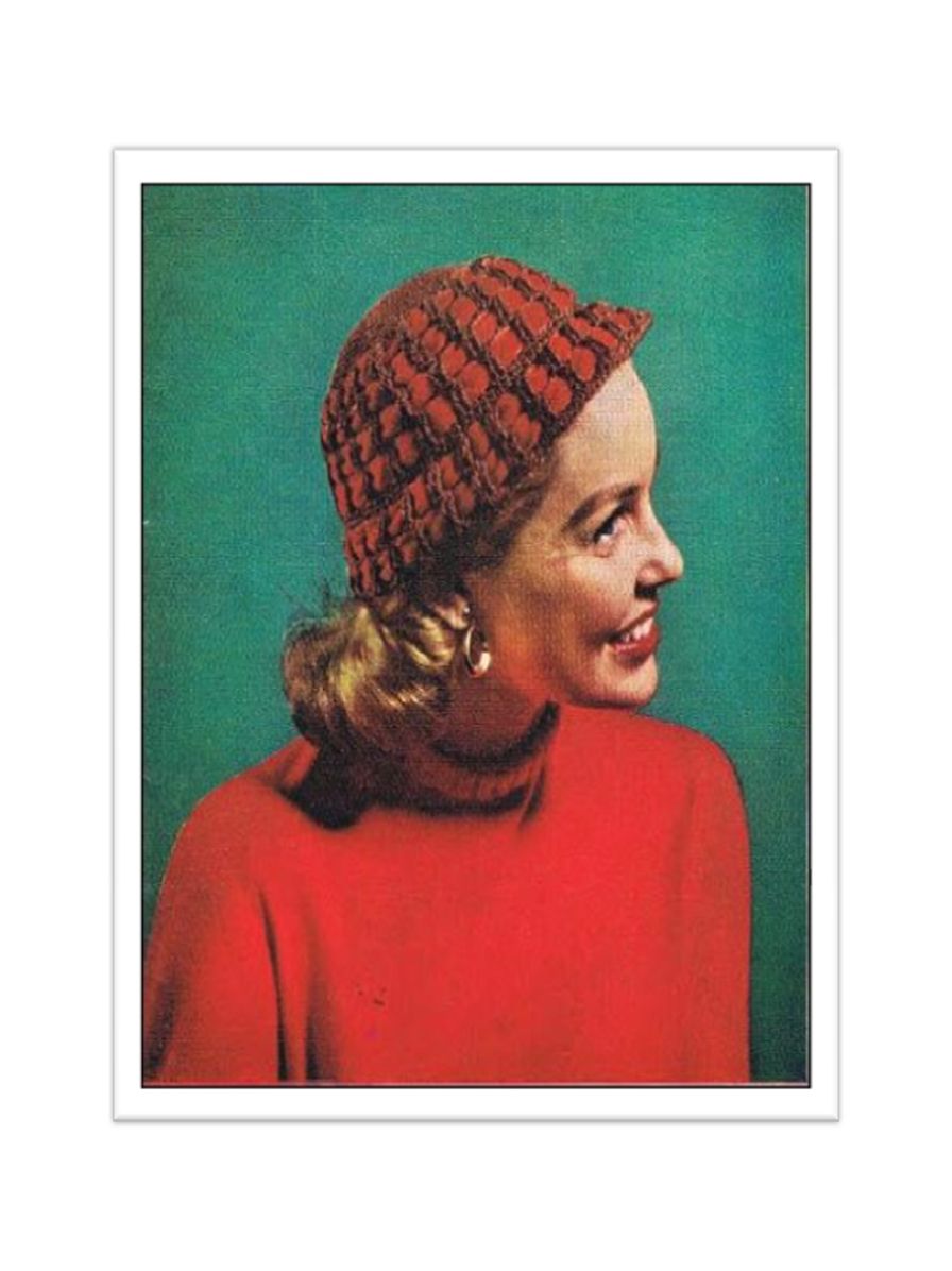 PATTERN #2621 RIBBON TRIM CLOCHE VINTAGE CROCHET