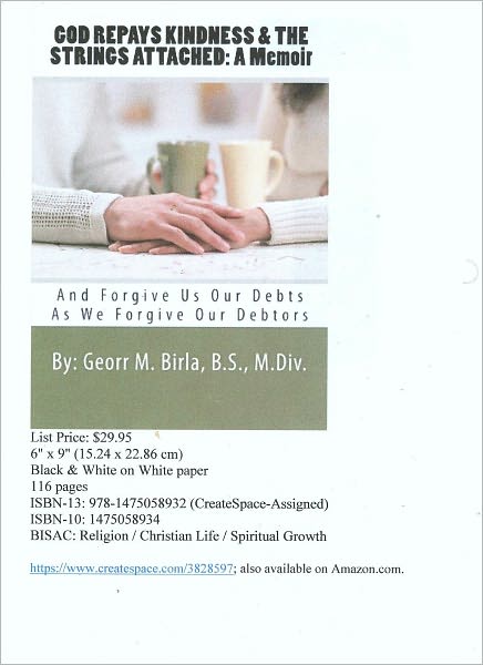 God Repays Kindness & The Strings Attached: A Memoir
