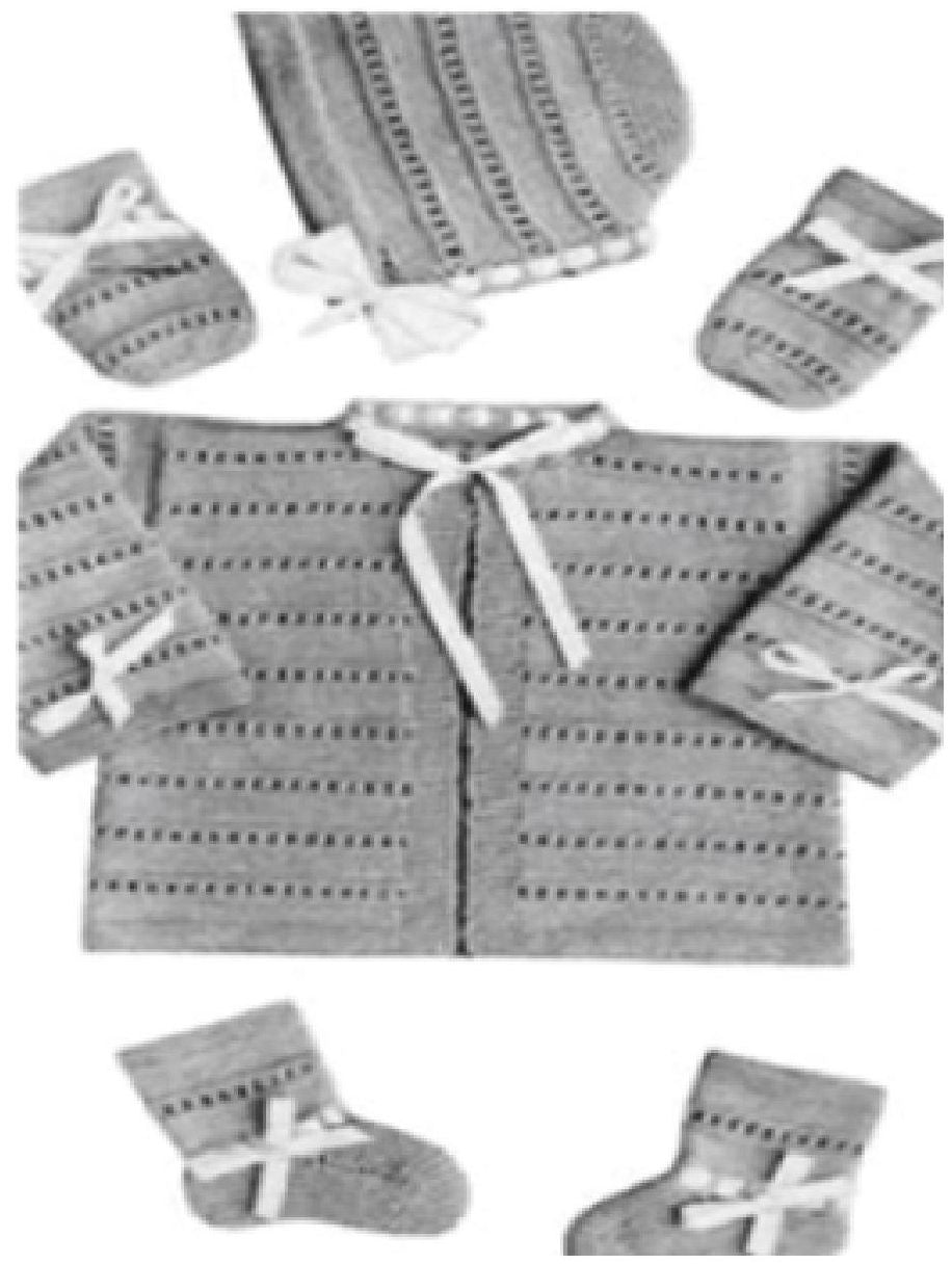 PATTERN #0855 GINNY BABY SET VINTAGE KNITTING