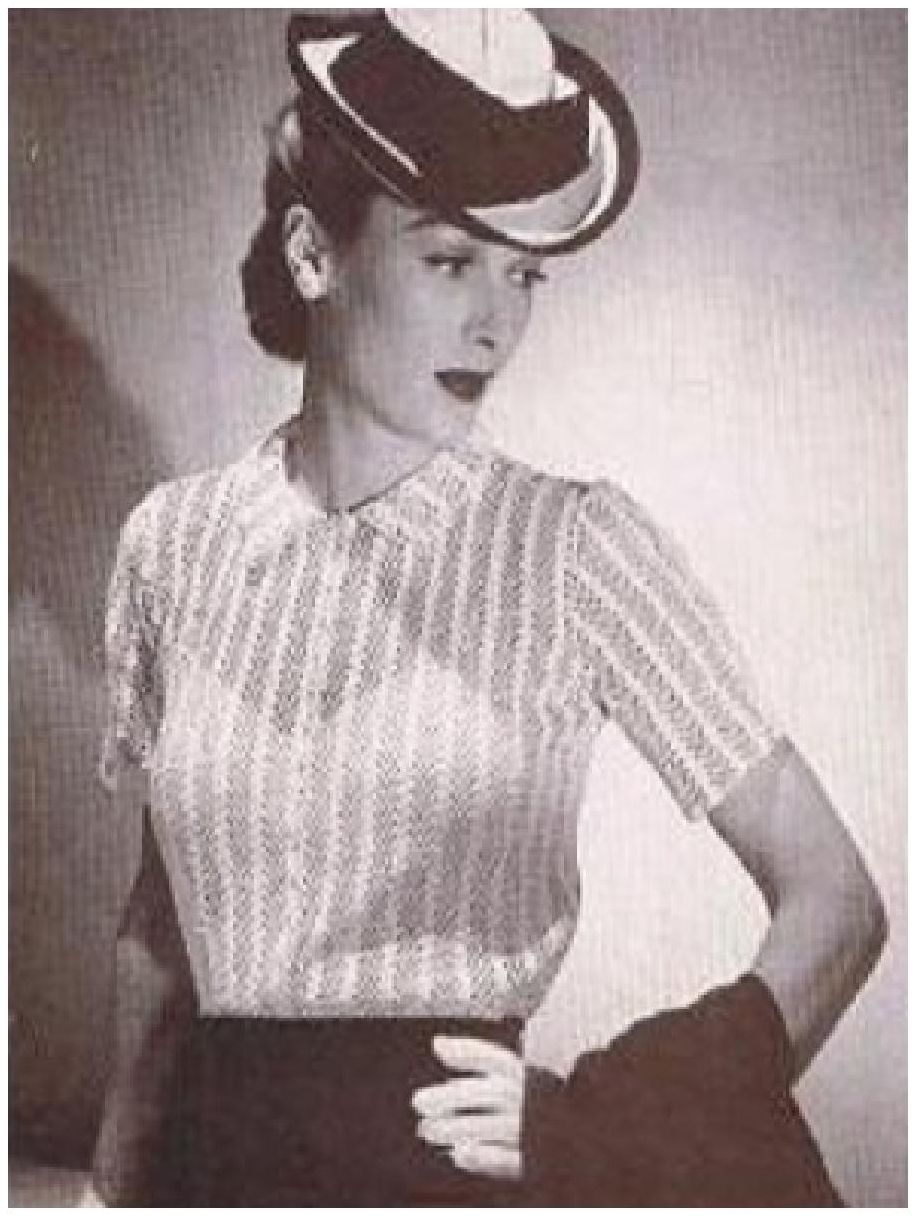 PATTERN #0871 BLOUSE VINTAGE CROCHET