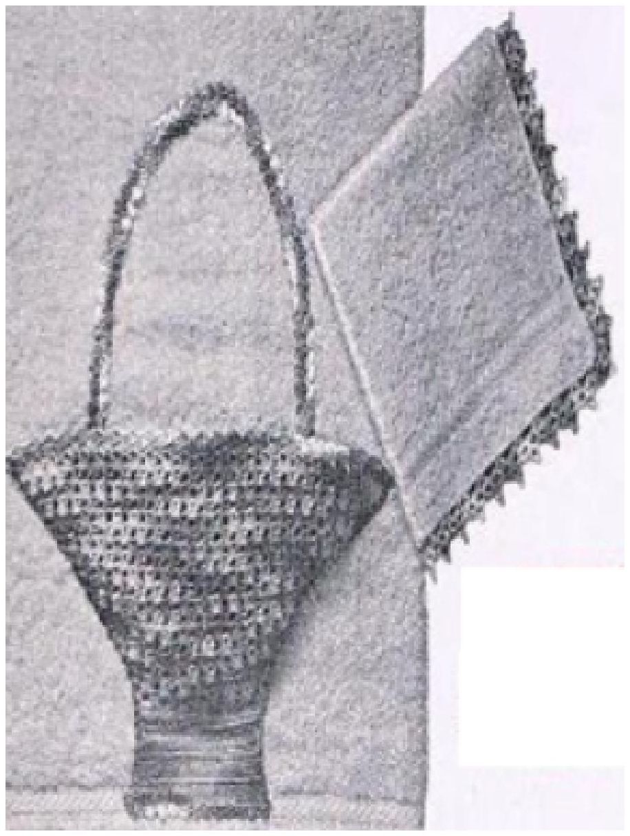 PATTERN #0881 BASKET AND EDGINGS VINTAGE CROCHET