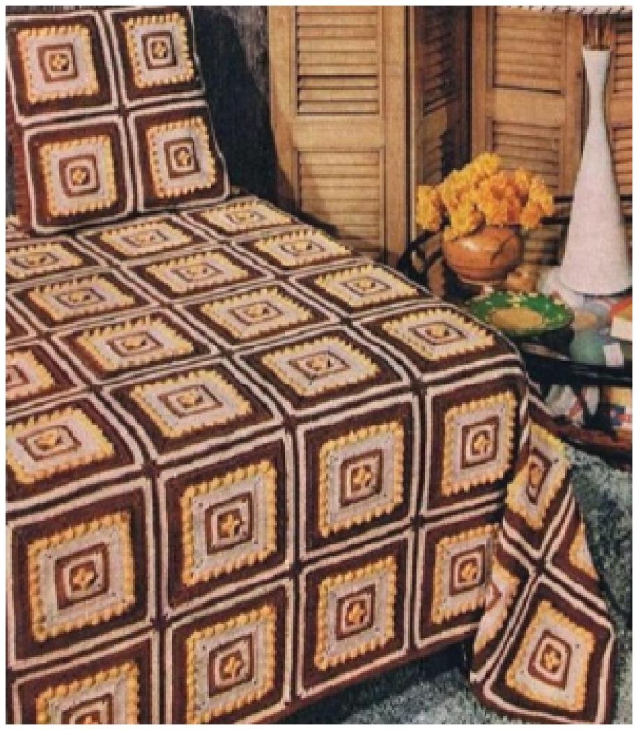 PATTERN #0900 CROCHETED BEDSPREAD VINTAGE KNITTING