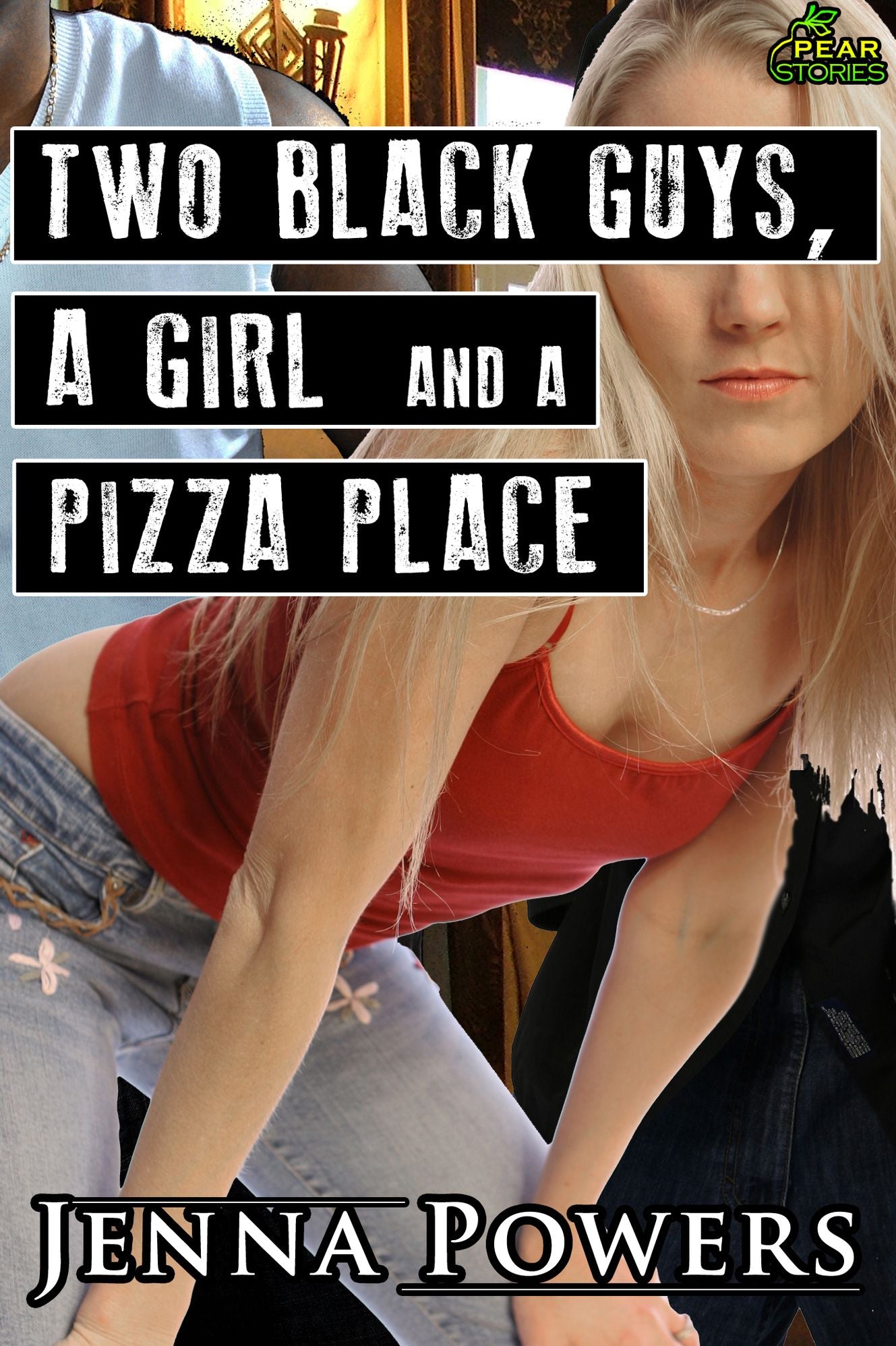 Two Black Guys, a Girl and a Pizza Place (Interracial Gangbang Sex)