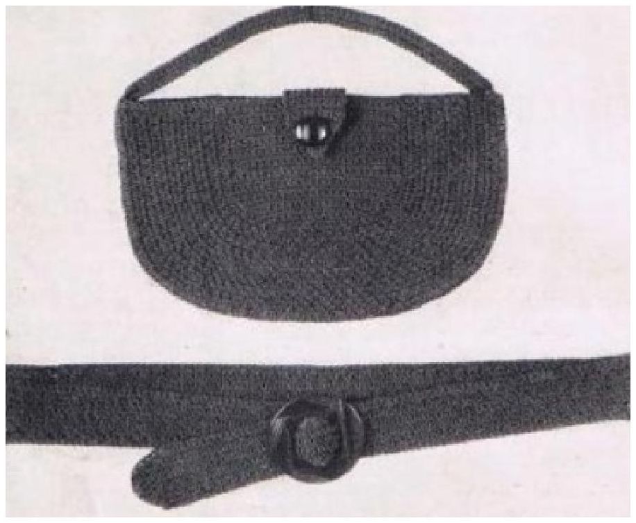 PATTERN #0903 WAVE BAG AND BELT VINTAGE CROCHET