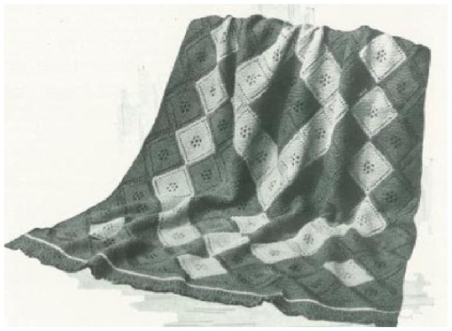 PATTERN #0910 THE IDLEWOOD AFGHAN VINTAGE KNITTING