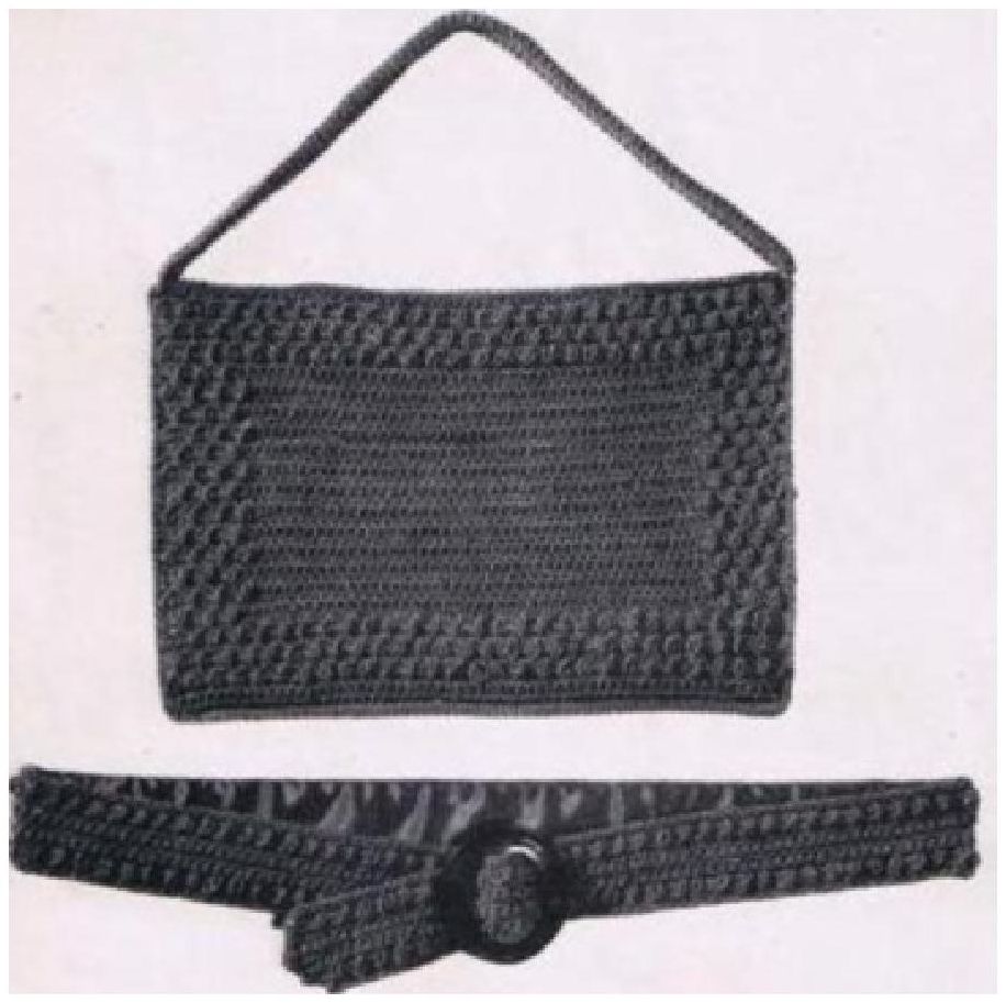 PATTERN #0934 POPCORN BAG AND BELT VINTAGE CROCHET