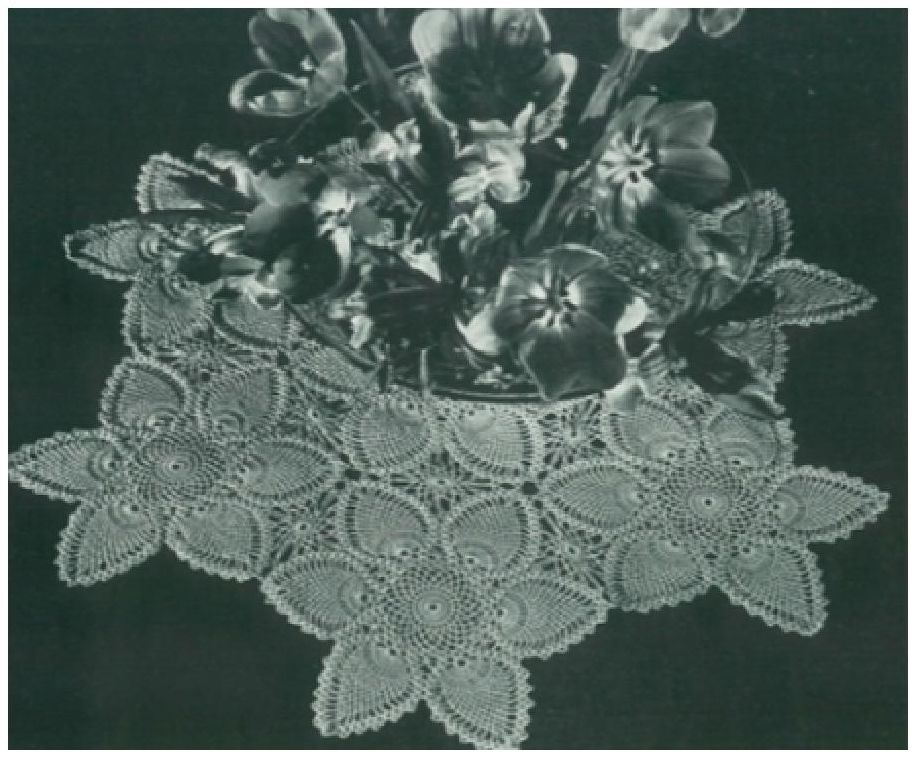 PATTERN #0948 FLOWER CENTERPIECE VINTAGE CROCHET
