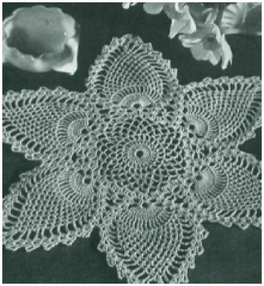 PATTERN #0949 DOILY CENTERPIECE & TABLECLOTH VINTAGE CROCHET