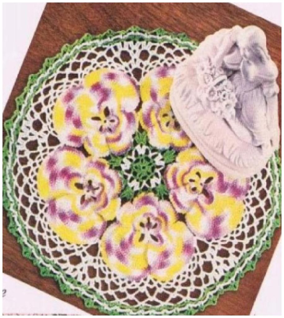 PATTERN #0950 THE PANSY DOILY VINTAGE CROCHET