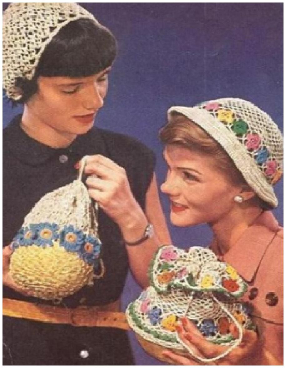 PATTERN #0959 HAT AND BAG VINTAGE CROCHET
