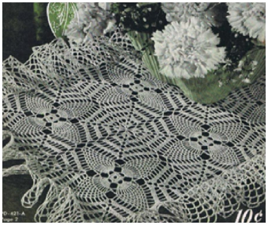 PATTERN #0964 PINEAPPLE WEB VINTAGE CROCHET