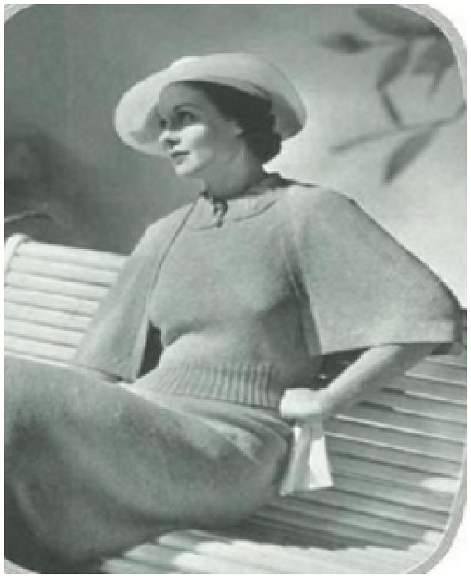 PATTERN #0999 LADY'S TWO-PIECE DRESS WITH CAPE VINTAGE KNITTING
