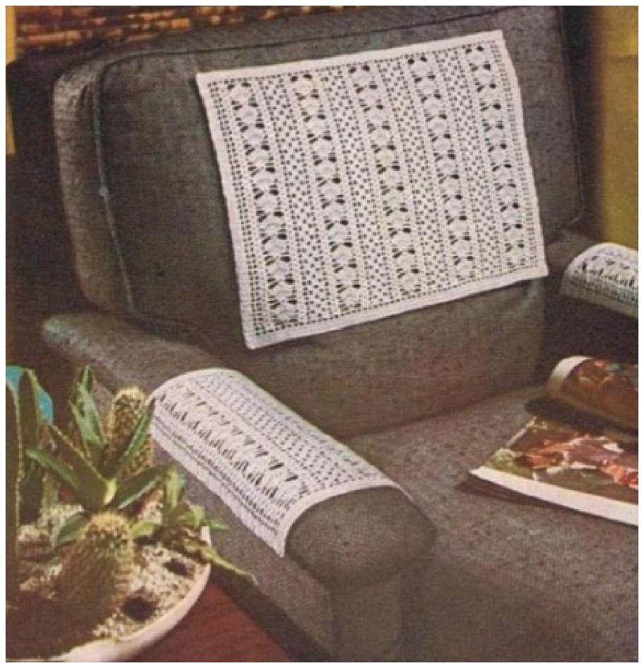 PATTERN #1000 FAN CHAIR SET VINTAGE CROCHET