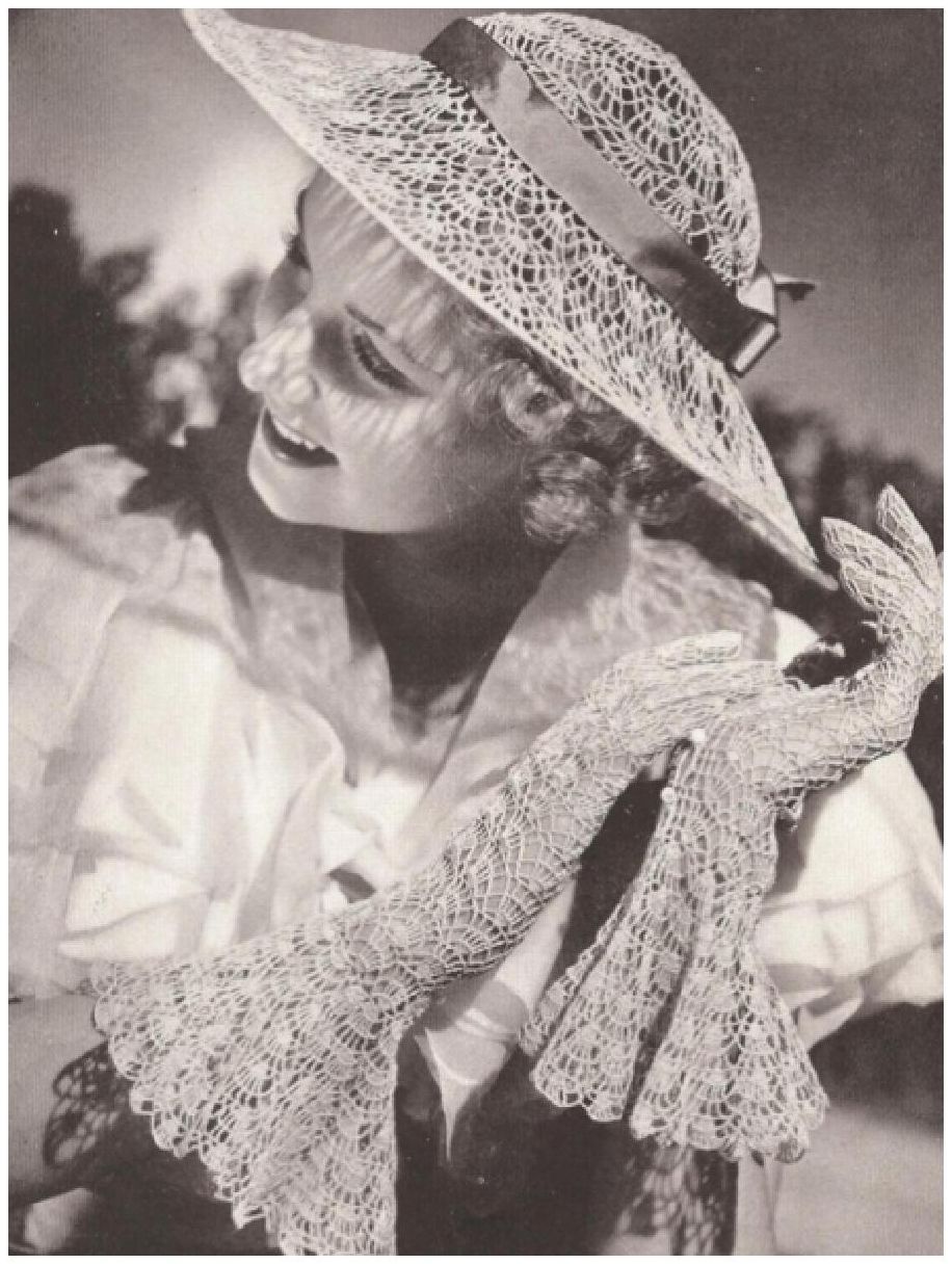 PATTERN #0800 SUNLIGHT HAT AND GLOVES VINTAGE CROCHET