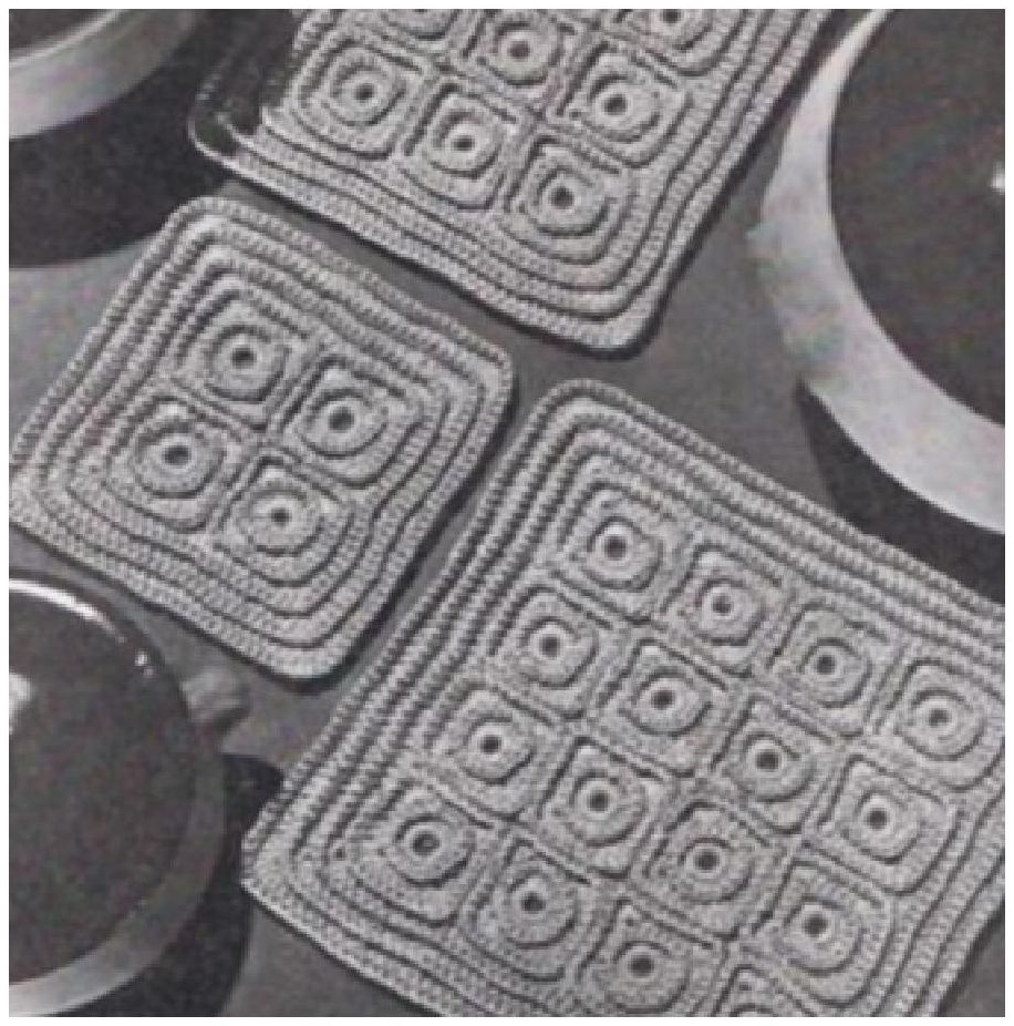 PATTERN #1011 HOT PLATE MATS VINTAGE CROCHET