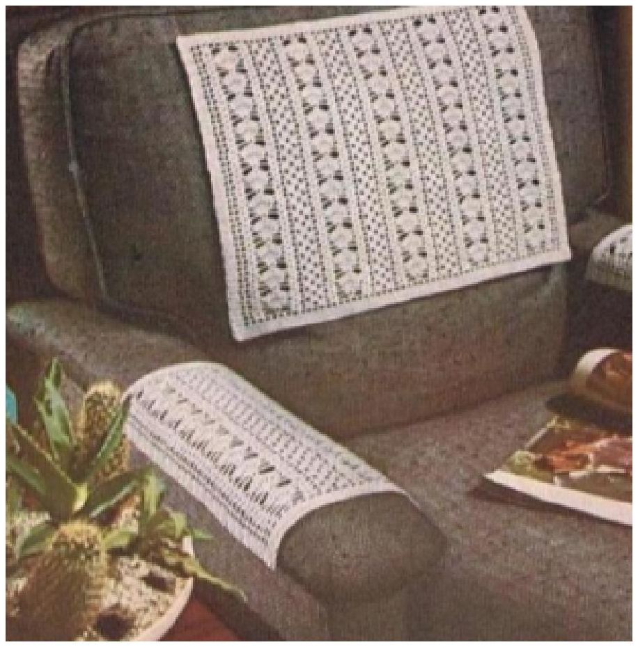 PATTERN #1019 PINEAPPLE CHAIR SET VINTAGE CROCHET