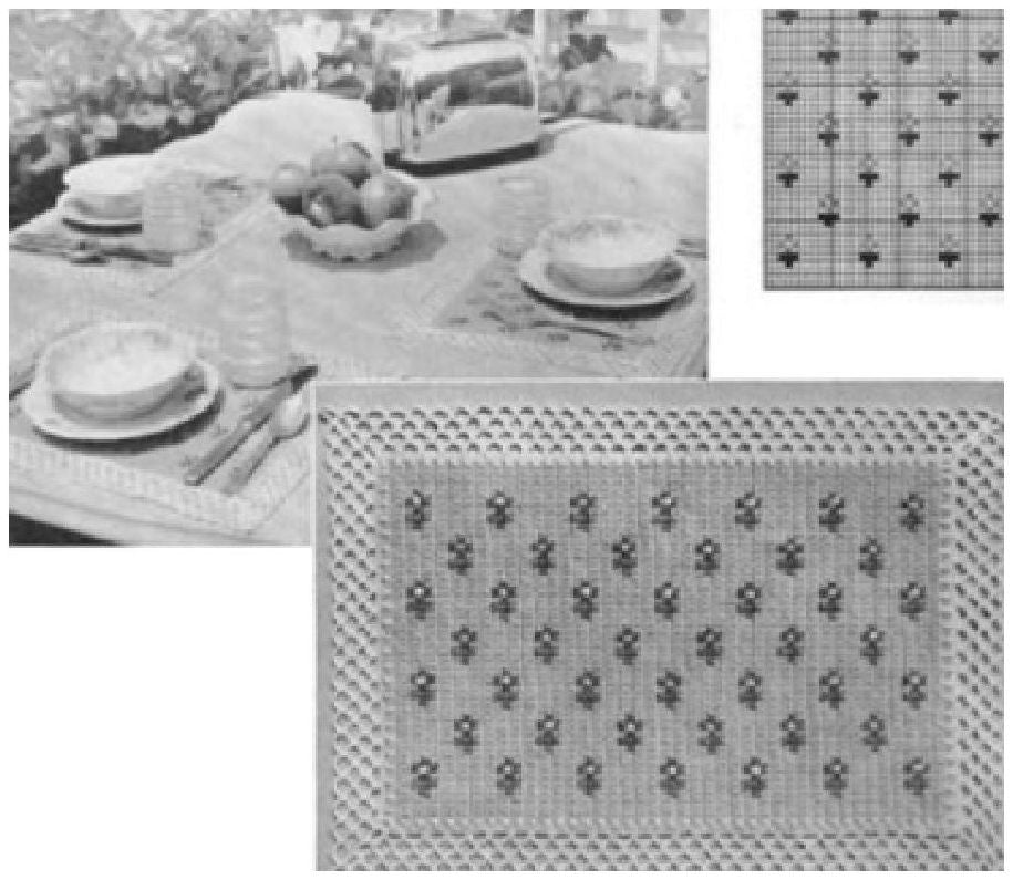 PATTERN #1027 BREAKFAST IN THE GARDEN VINTAGE CROCHET