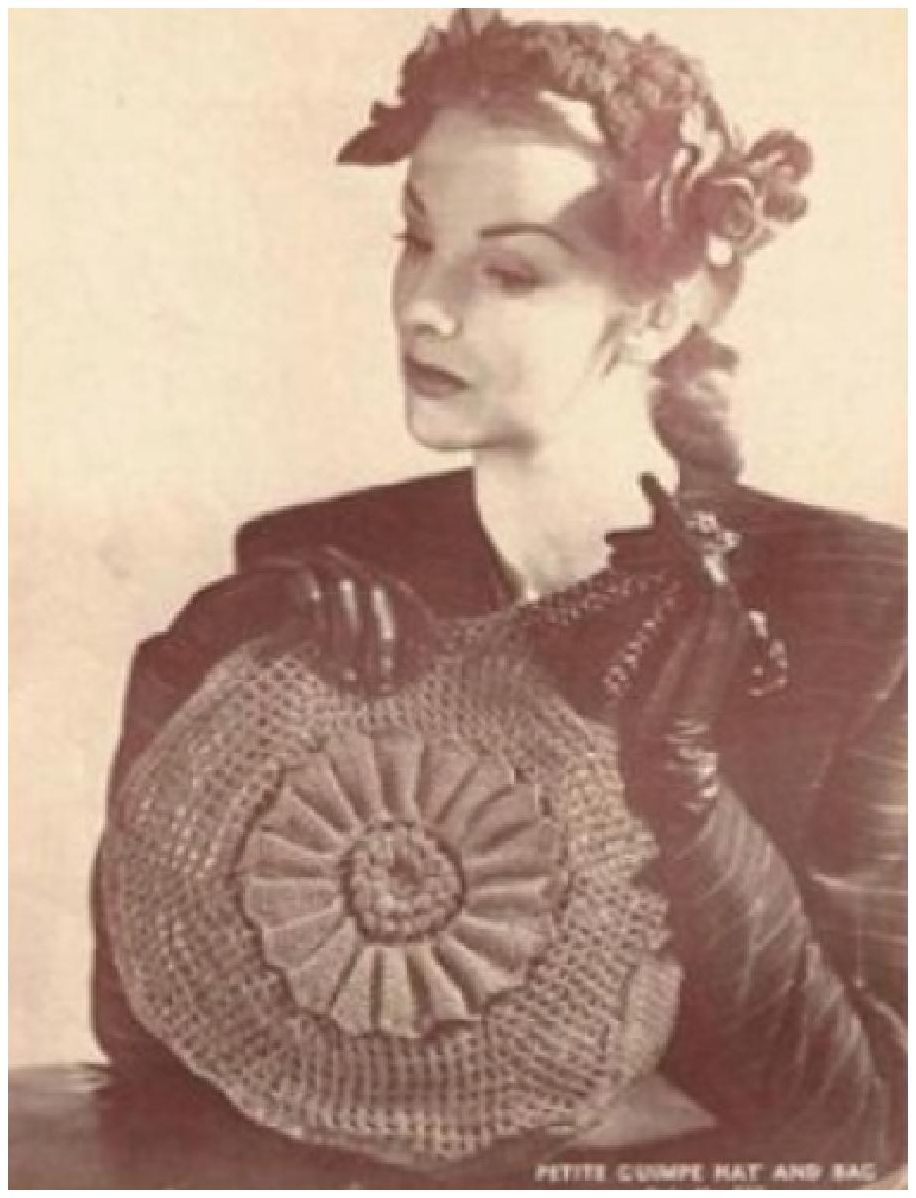 PATTERN #1044 WATER LILY BAG VINTAGE CROCHET