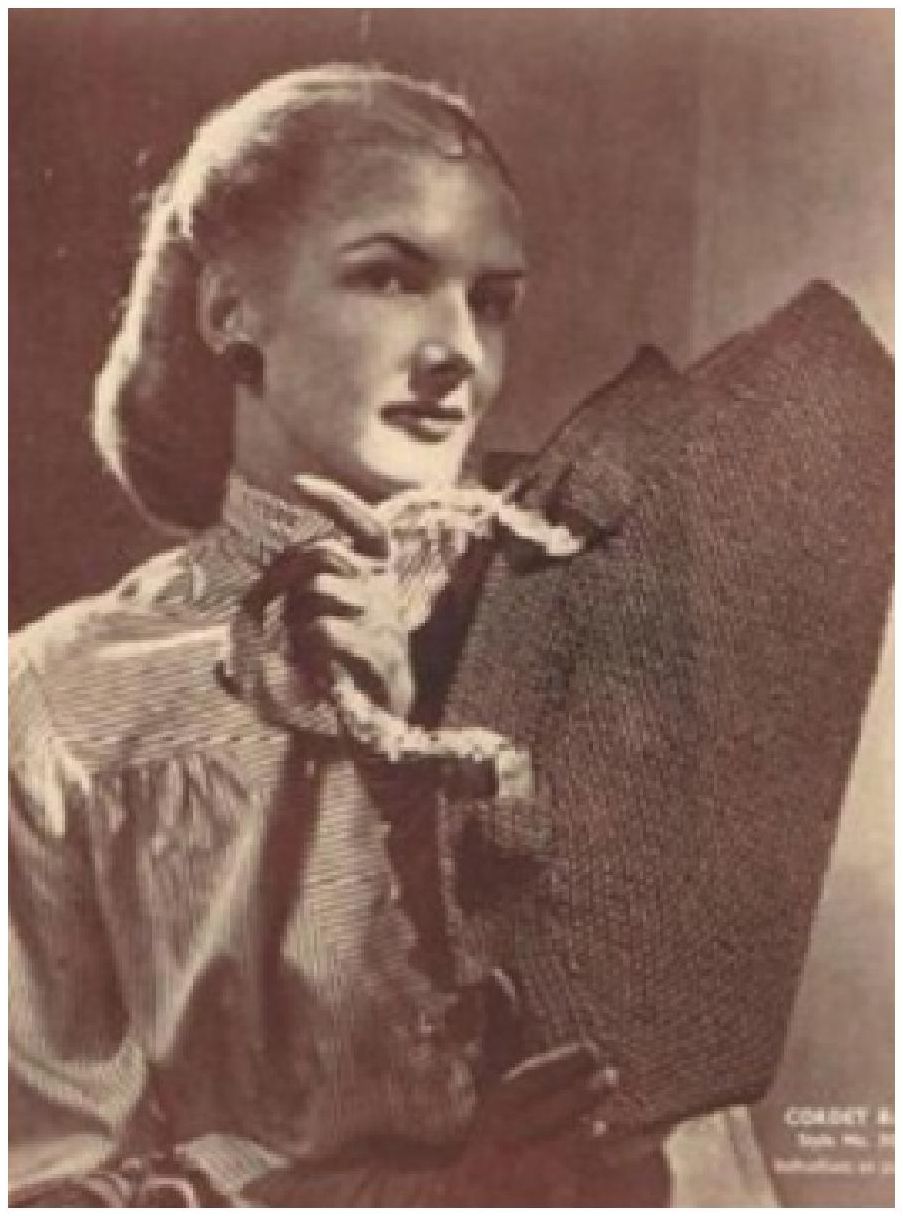 PATTERN #1046 SEED STITCH POUCH VINTAGE KNITTING