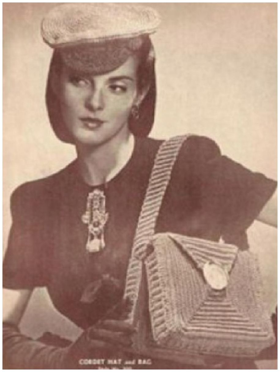 PATTERN #1066 NOEMI HAT AND BAG VINTAGE CROCHET