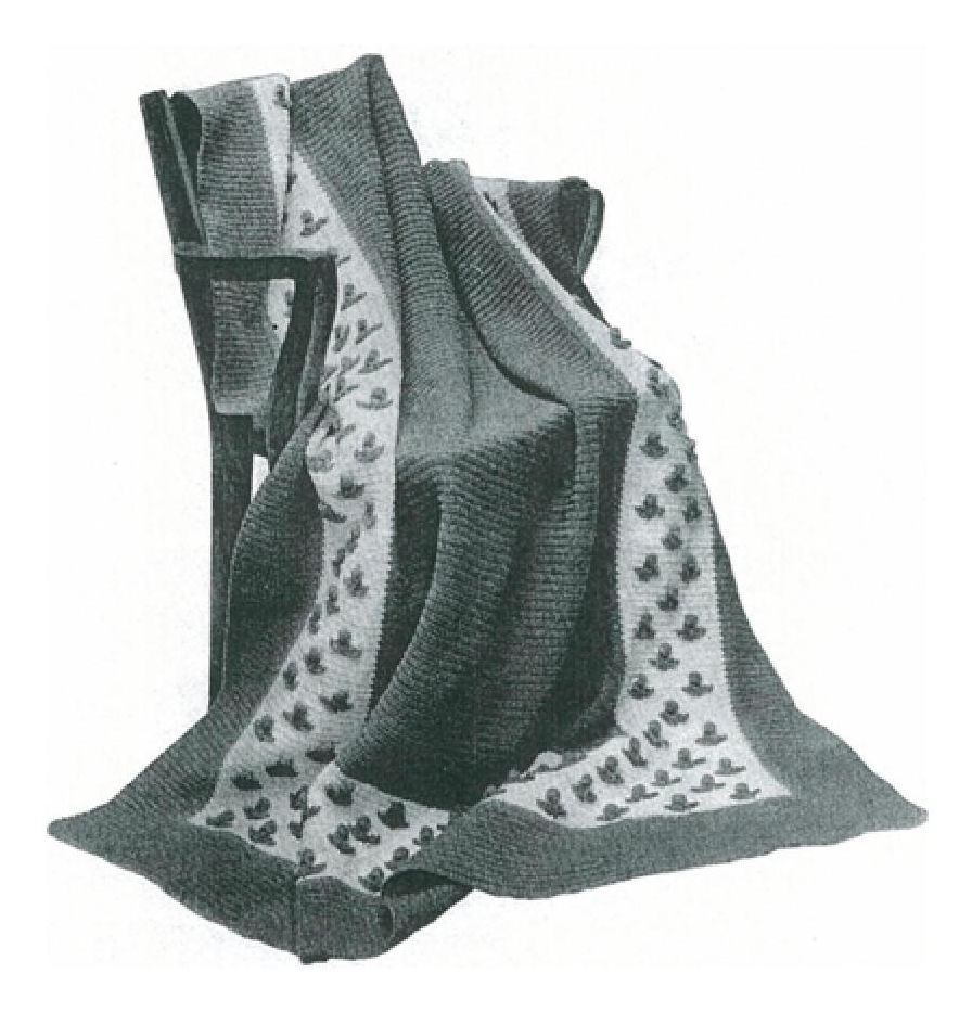 PATTERN #1291 CRESHEIM AFGHAN VINTAGE CROCHET