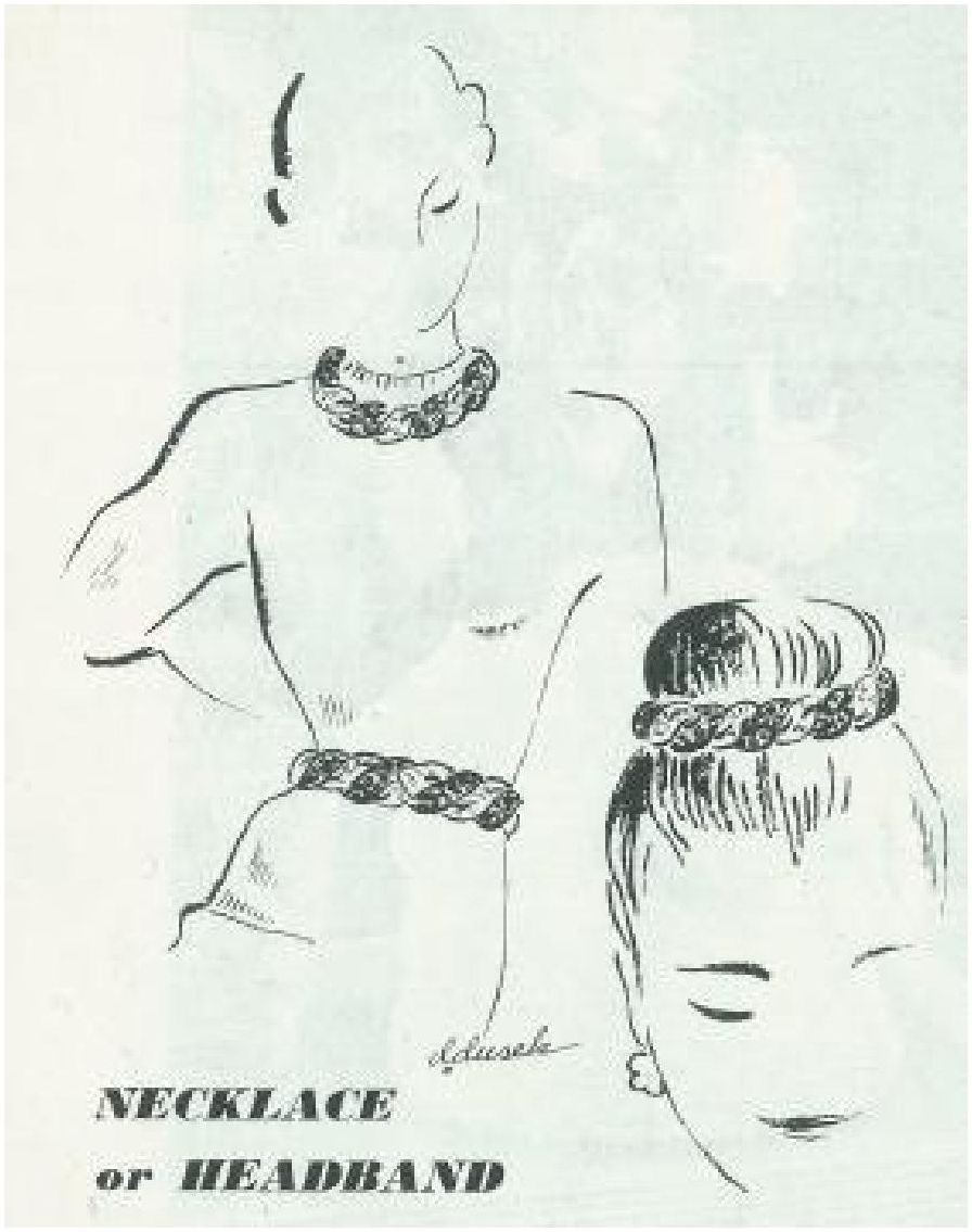 PATTERN #1298 BELT OF NECKLACE VINTAGE CROCHET