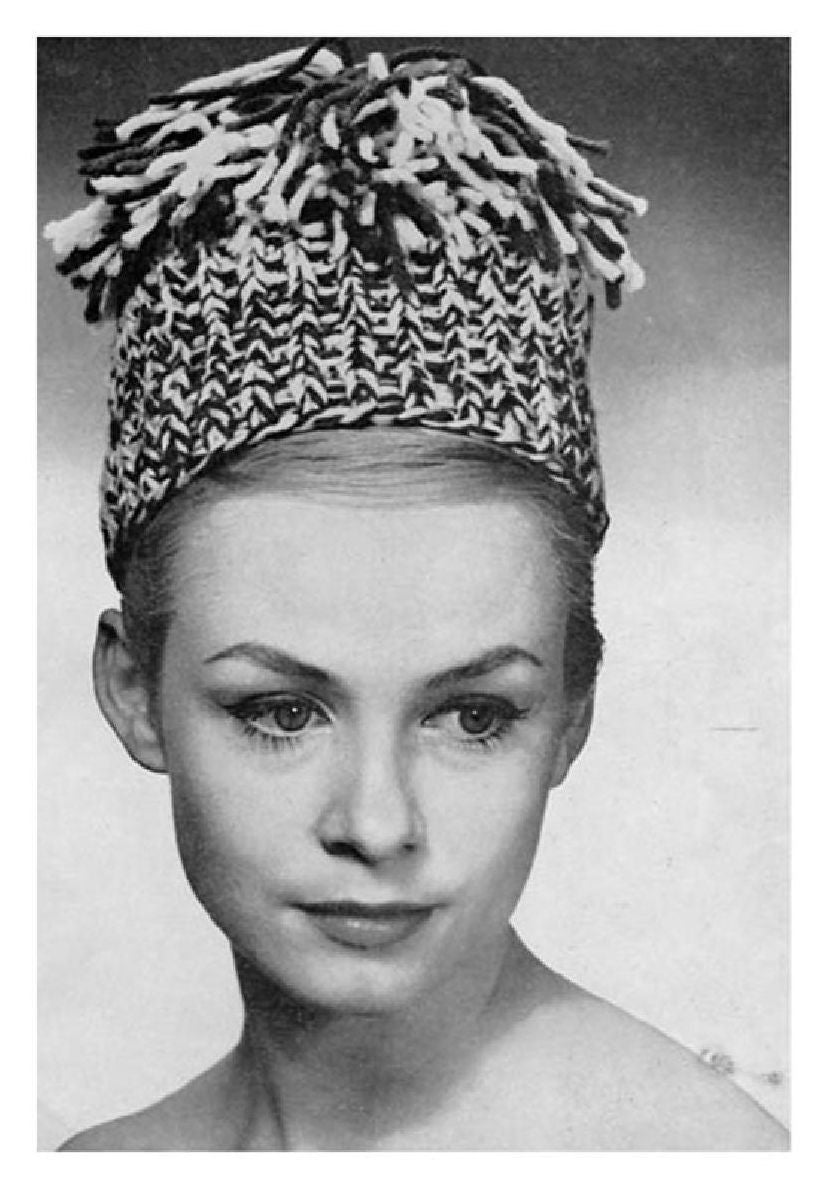 PATTERN #1378 KNITTED PILLBOX VINTAGE KNITTING