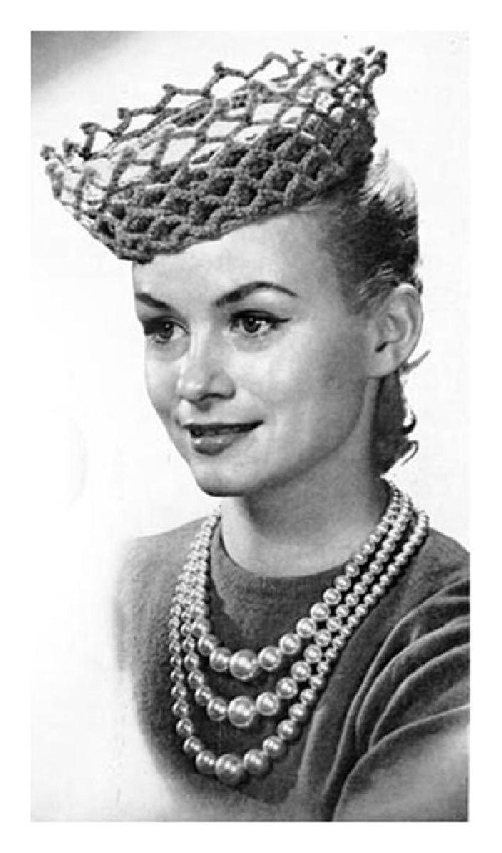 PATTERN #1379 CROWNHAT VINTAGE CROCHET