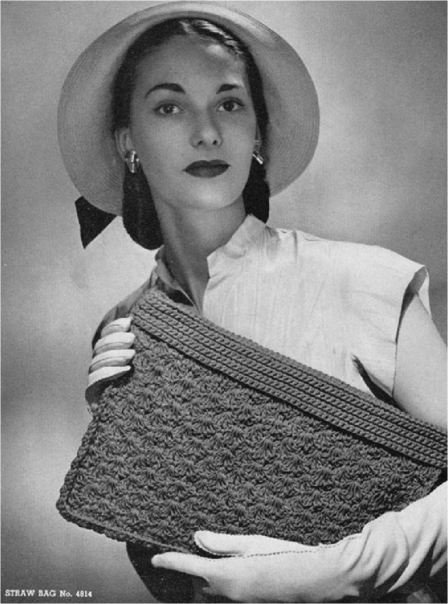 PATTERN #1384 STEPHANIE BAG VINTAGE CROCHET