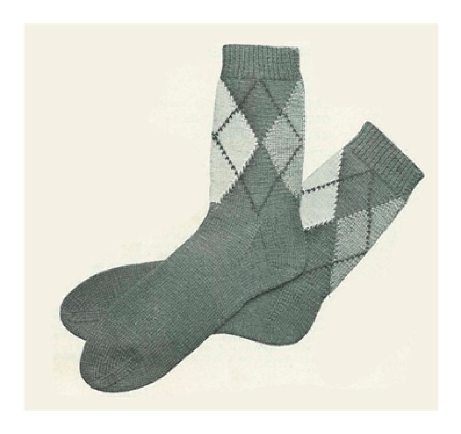 PATTERN #1394 MEN'S SLACKS SOCKS VINTAGE KNITTING