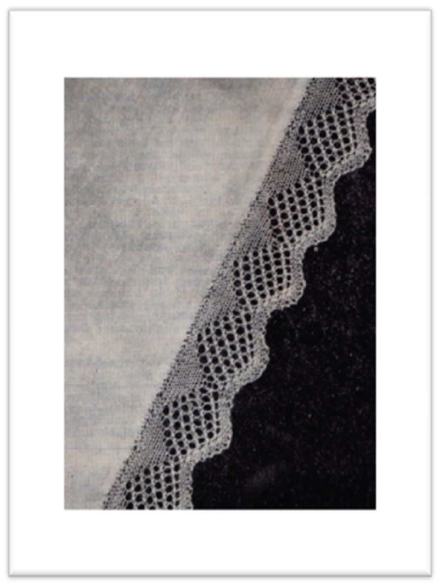 PATTERN #1762 LACE-EDGING VINTAGE KNITTING
