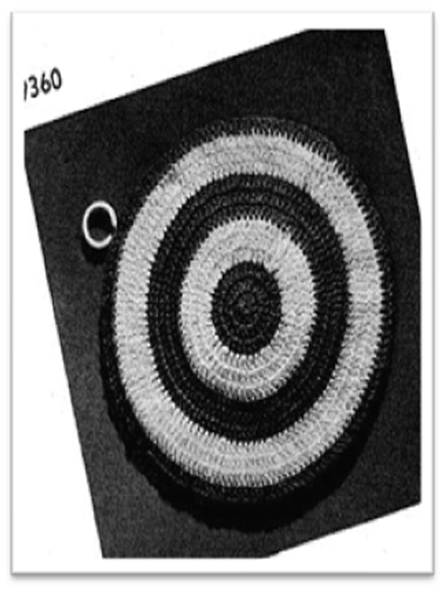 PATTERN #1773 CIRCLE POT HOLDER VINTAGE CROCHET