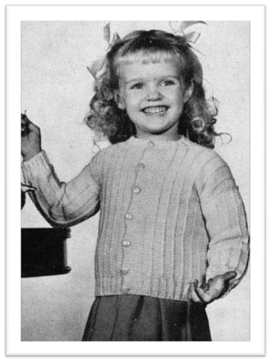 PATTERN #1797 GIRL'S CARDIGAN SWEATER VINTAGE KNITTING