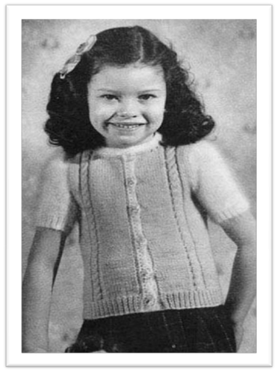 PATTERN #1798 GIRL'S CARDIGAN SWEATER VINTAGE KNITTING