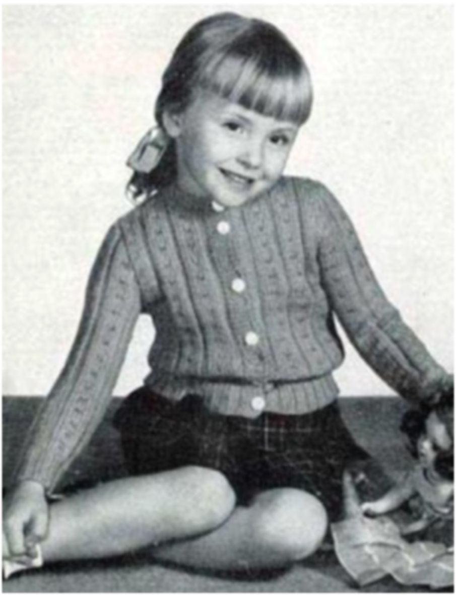 PATTERN #1801 GIRL'S CARDIGAN SWEATER VINTAGE KNITTING