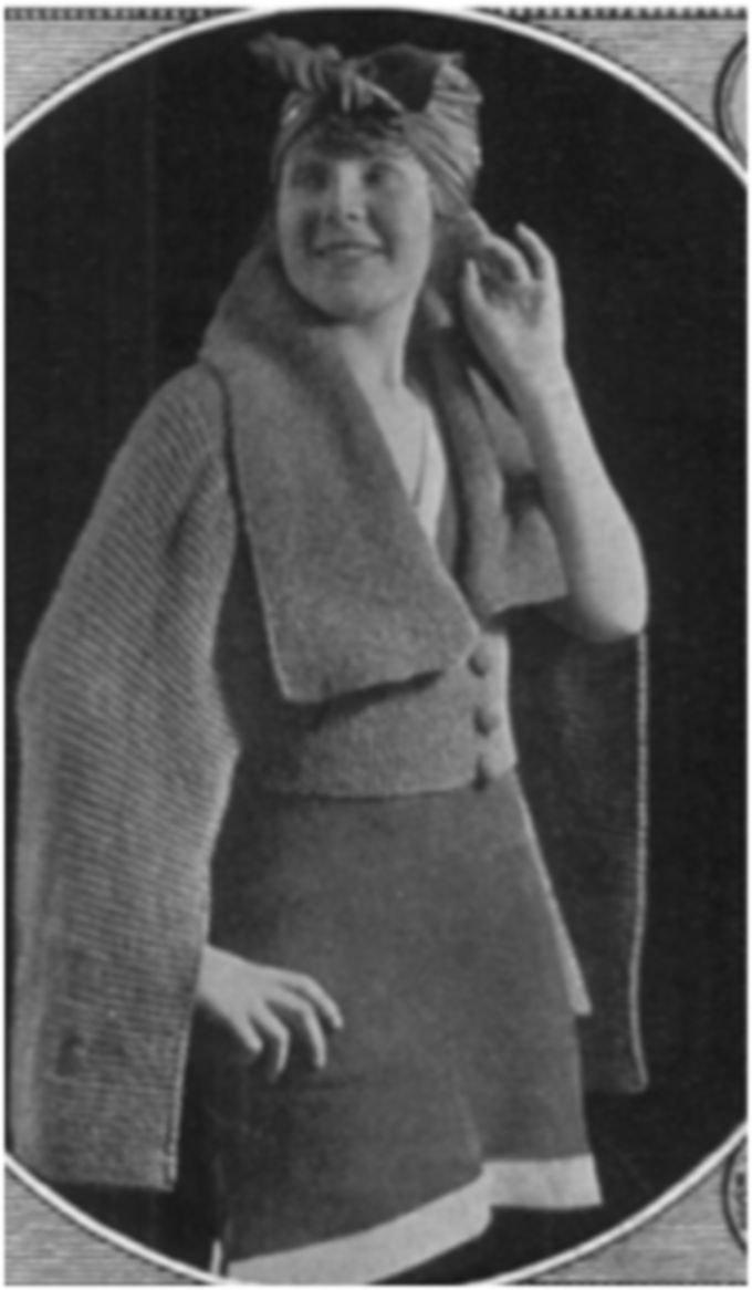 PATTERN #1804 KNITTED BEACH CAPE VINTAGE KNITTING
