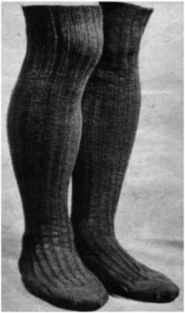 PATTERN #1814 LONG SOCKS VINTAGE KNITTING