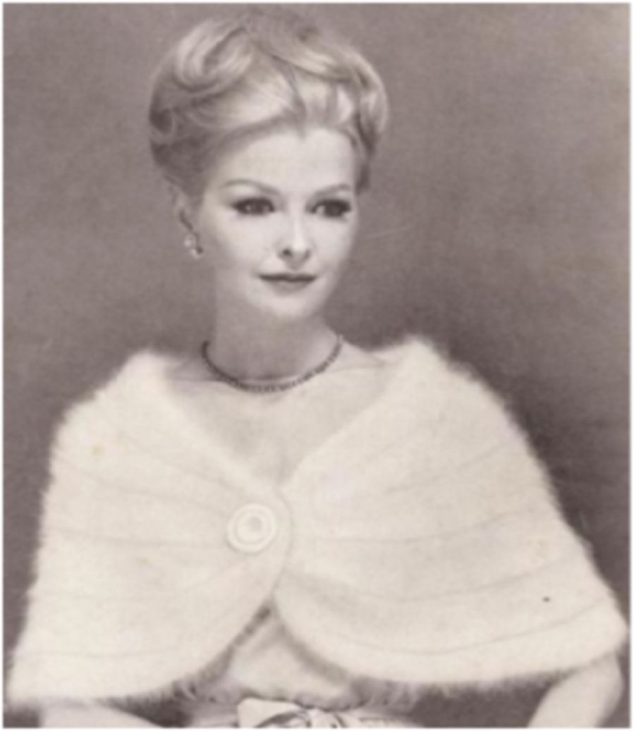 PATTERN #1816 ANGORA CAPE VINTAGE KNITTING