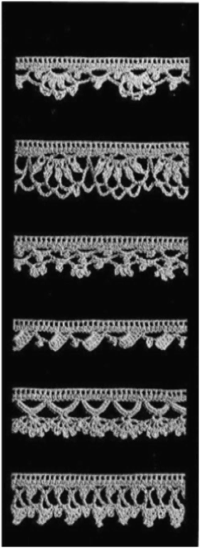 PATTERN #1821 CROCHETED EDGINGS VINTAGE CROCHET