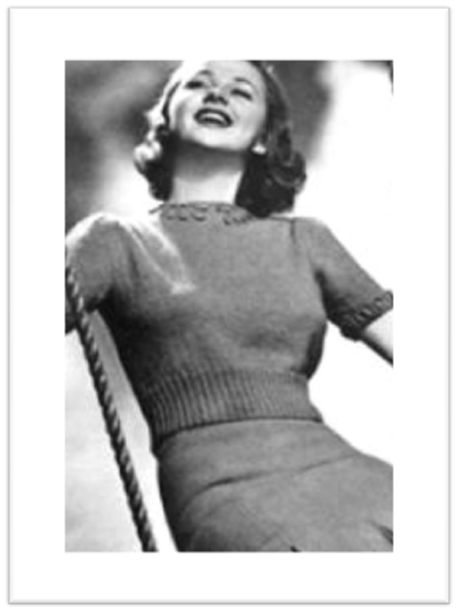 PATTERN #1824 CLASSIC PULL ON VINTAGE KNITTING