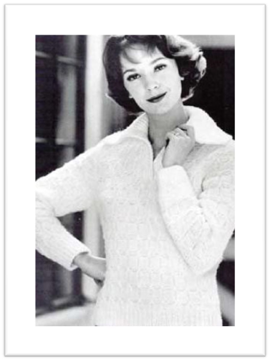 PATTERN #1825 TAYLOR SWEATER VINTAGE KNITTING