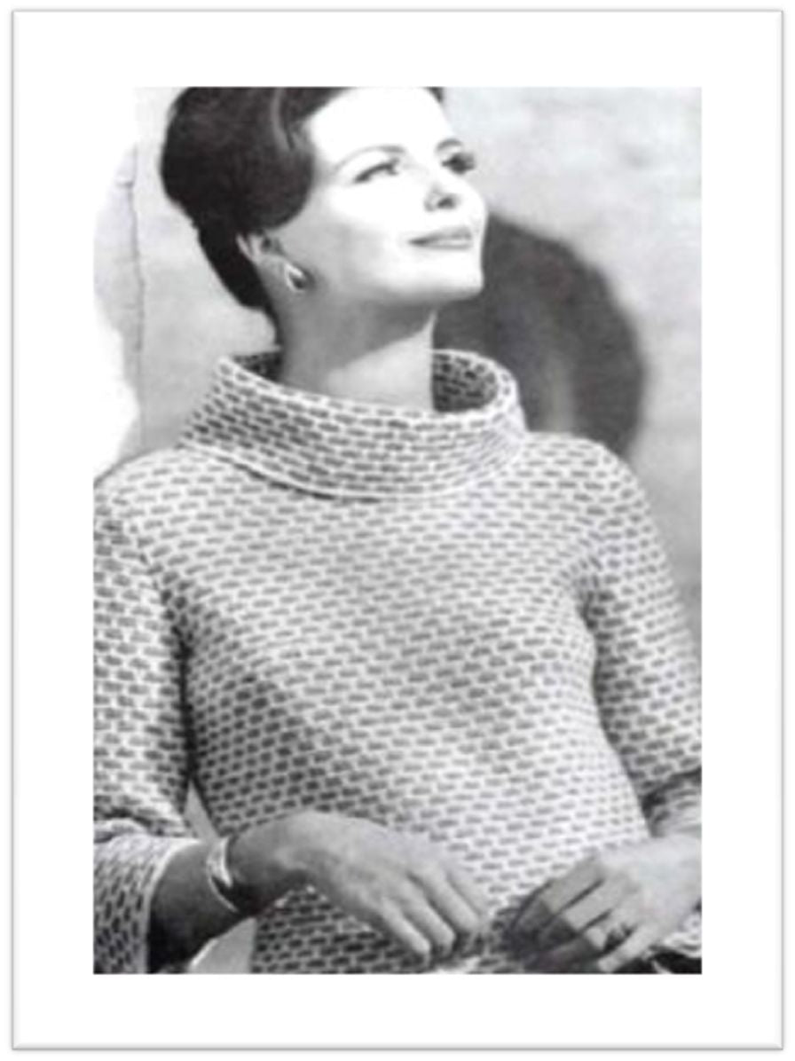 PATTERN #1827 MINDY SWEATER VINTAGE KNITTING